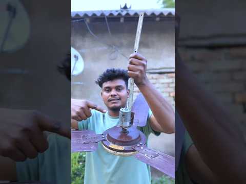 making homemade DC ceiling fan+DC motor #shots #project #experiment #sujanexperiment