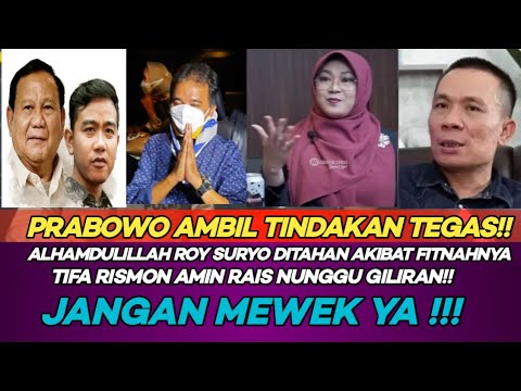 MAS GIBRAN BERTINDAK‼️ALHAMDULILLAH ROY SURYA DI TANGKAP ‼️DR TIFA AMIN RAIS & RISMON NUNGGU GILIRAN