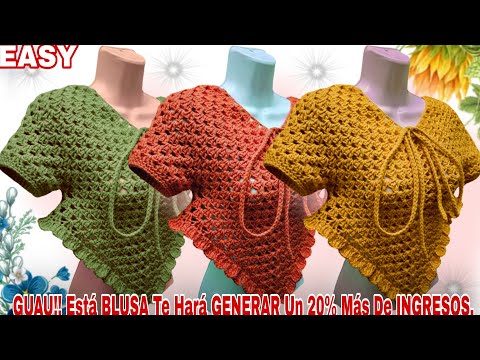 ⛔️ GUAU!! Esta BLUSA a CROCHET te hará GENERAR un 20% MÁS de ingresos en tus VENTAS 😱