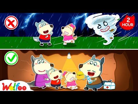 Be Aware, There Is a Big Storm Coming! | Kid Learns Safety Tips | Wolfoo Family