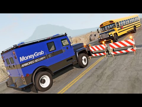 BeamNG Drive - How Much Damage Can Different Cars Do To The New School Bus