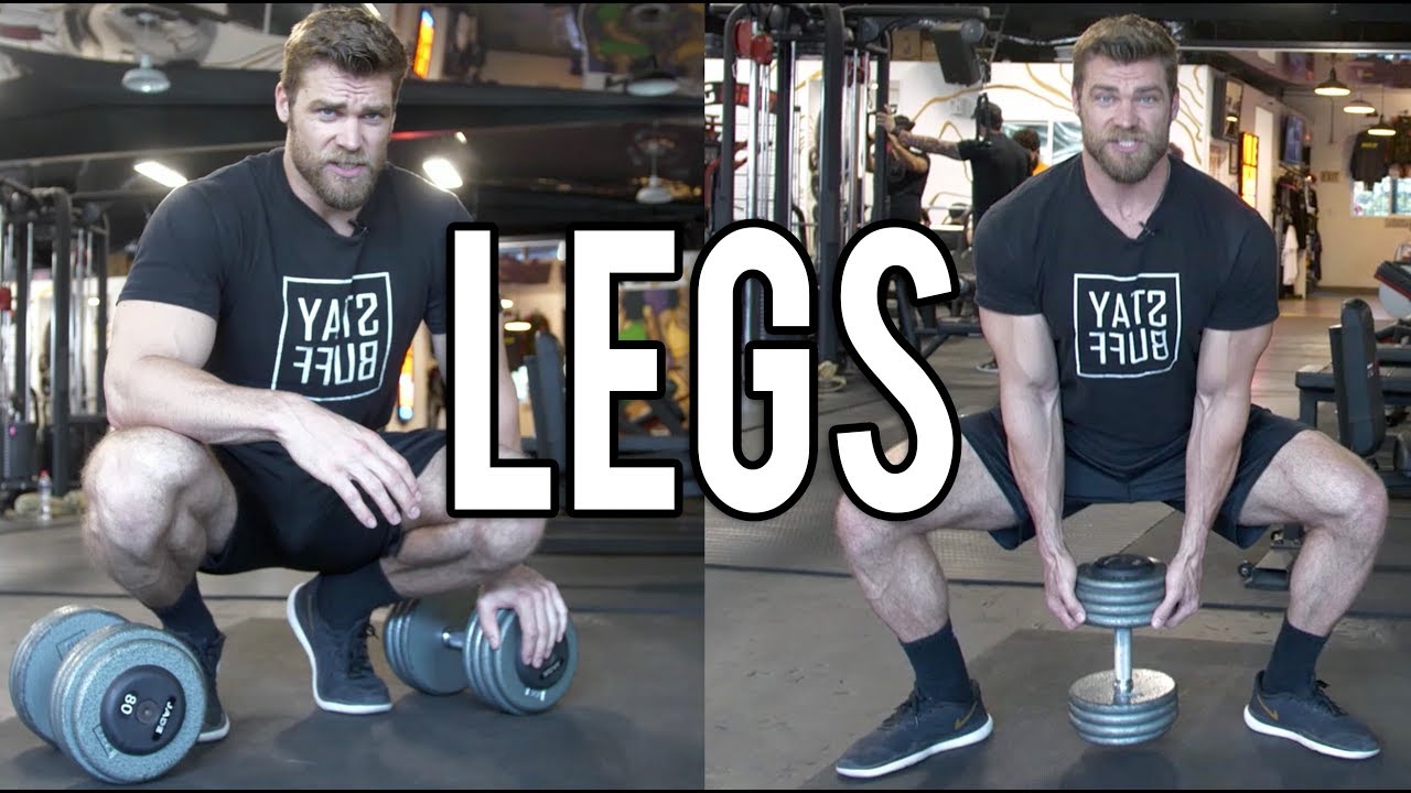 Legs dumbbell only workout (at home or gym) - dumbbell workout plan p4d1 - Buff Dudes
