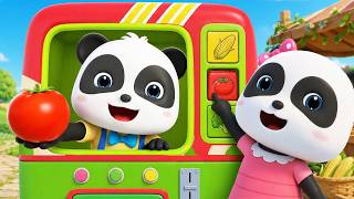 Learn Colors with Vending Machine | Learn Fruits & Veggies | Nursery Rhymes | BabyBus