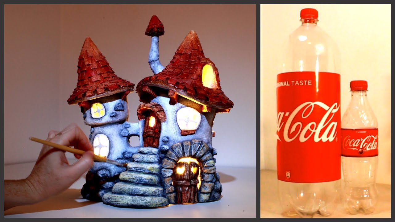 DIY Inn Fairy House Lamp Using Coke Plastic Bottles - Creative Mom