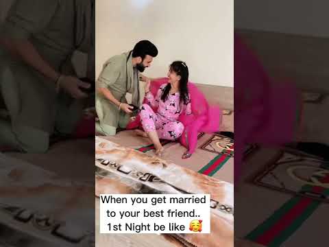 First night of Marriage ❤️ #bestfriend #lovemarriage #couplegoals #comedyvideo #shortvideo