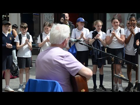 The Most Heartwarming & Magical Moment  as a Group of School Kids Stop & Sing Along with Jimmy C.