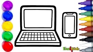 How to draw a Computer ? Как нарисовать садовые инструменты? bog'dorchilik vositalari chiziladi