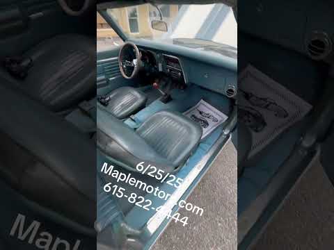 1968 Chevrolet Camaro $32,900 Maple Motors 4 Speed #3128 https://youtu.be/ZRWJ6vOBAtM #camaro #1968