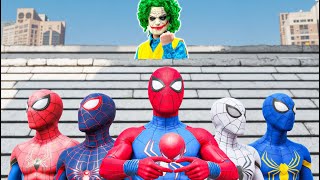 What If 10 SPIDER-MAN in 1 HOUSE ??? || Help SPIDER-GIRL From Bad Guys ??