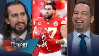 FIRST THING FIRST | Nick Wright reacts Travis Kelce Gets Fresh New Hair Trim to Mark NFL Offseason