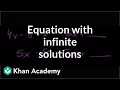 Understanding Linear Equations with Infinitely Many Solutions