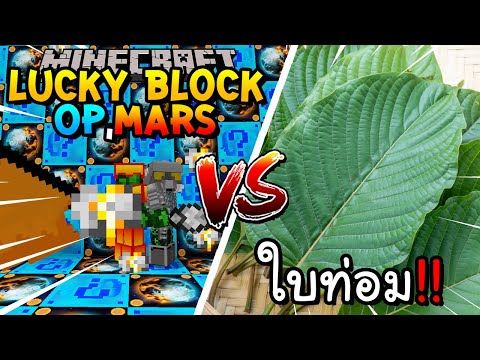 เปิดลักกี้บล็อก Op,Mars สู้ ใบท่อม! Minecraft Lucky Blcok ft.Redheartz