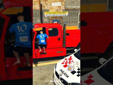 TROLEI a POLICIA com a CAMINHONETE no RIO no GTA RP😂 #gtarp #fivem #gtaroleplay