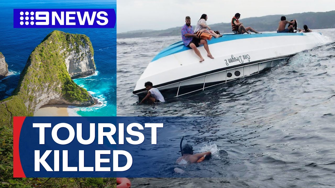 Australian tourist dies as boat capsizes off Bali | 9 News Australia