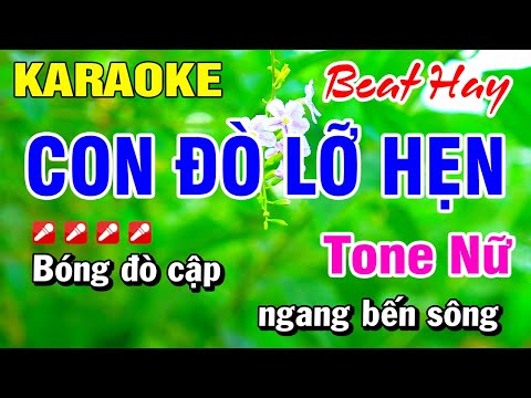 Karaokae Con đò Lỡ Hẹn Tone Nữ [ Mi thứ ] Beat Mới Nhạc Sống | Hoài Phong Organ