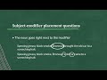 Modifier Placement and Sentence Structure