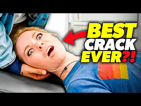 FLEW '2000 MILES' JUST TO GET HER 'BACK CRACKED'?! 😱 | Asmr Chiropractor Pain Relief | Dr Jimenez