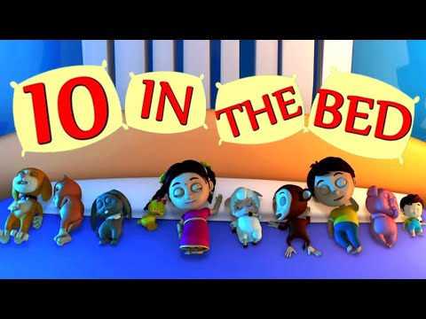 Ten In The Bed | Hindi Nursery Rhymes | Hindi Poems | वो थे दस बिस्तर में | Hindi Baby Rhyme