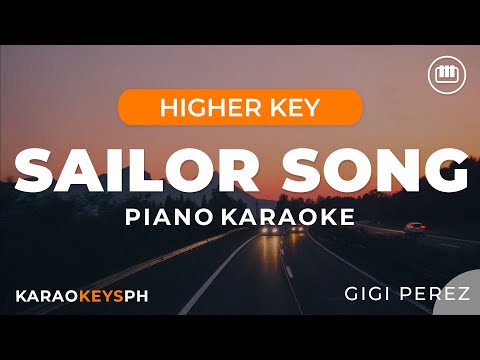 Sailor Song – Gigi Perez (Higher Key – Piano Karaoke)