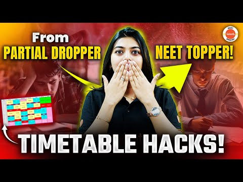 Timetable for Partial Droppers to Crack Neet 2025 in 5 Months | Partial Dropper How to Score 700+