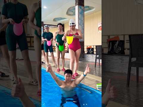 Swimming Pool 👙 🥽 Swimming Cap 🤪😚✌️#shorts #swimming #fitness #flyboard #bluesilver #waterpark