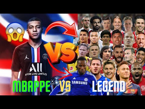 MBAPPE 🆚 40 FOOTBALL LEGENDS 🔥😲 (RONALDO,PELE,MARADONA,MESSI,NEYMAR,HAALAND AND BEST FOOTBALLPLAYERS