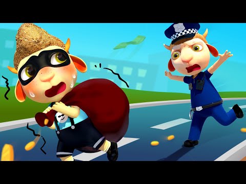 Cop Chasing Thief & Police Story for Kids | Cartoon for Kids | Dolly and Friends 3D
