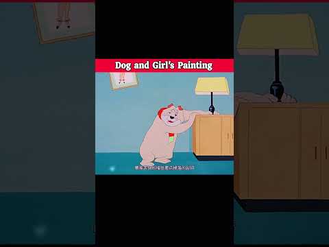 Dog and Girl's Painting