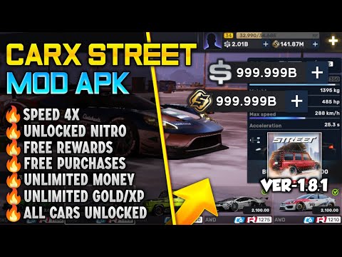 (💀TUTORIAL!💀) CarX Street MOD APK v1.8.1 Gameplay - VIP Unlimited Money, Unlocked Cars Anti Ban 2025