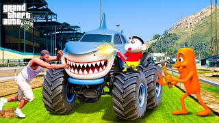 Franklin and Shinchan Entered Inside Tralalero Tralala Mouth Get New Fish Car in Gta 5