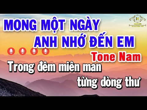 Mong Một Ngày Anh Nhớ Đến Em Karaoke Tone Nam | Style Live Band | Trọng Hiếu