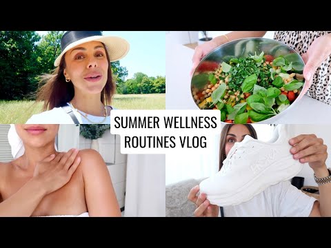 VLOG | Summer Wellness Routines, Healthy Protein Pasta Salad & New Walking Shoes | Annie Jaffrey