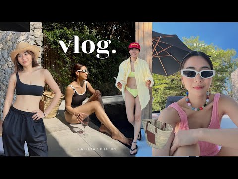 VLOGเที่ยวทะเลหน้าหนาว🏝️ไปพักpoolvillaประจวบรวมชุดว่ายน้ำที่