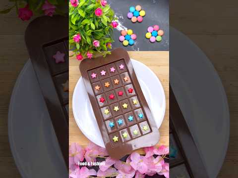 Colourful Star Gems Cotton Candy Chocolate | #shortsfeed #shortvideo #shorts