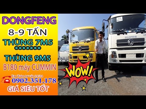 Bán xe tải Dongfeng 9 tấn thùng 7.5 mét đời 2020 nhập khẩu - giá rẻ 255 triệu trả trước
