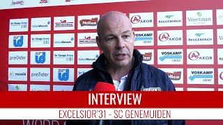 Screenshot van video Michel Steggink: "Je wordt op momenten geslachtofferd" | Excelsior'31 - SC Genemuiden