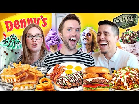 Tasting EVERYTHING On DENNY’S Beetlejuice Menu!!!