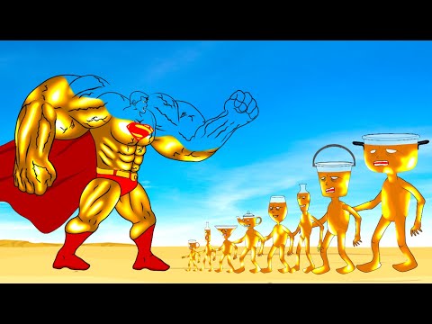 Evolution Of SUPERMAN GOLD Vs Evolution Of MONSTER RADIATION: Returning From The Dead SECRET - FUNNY