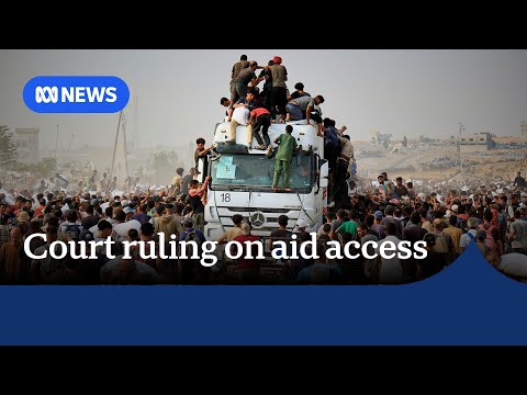 YouTube video thumbnail: ICJ Rules Israel Must Allow aid Groups Unimpeded Access to Gaza