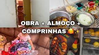 ALMOÇO D￼ELICIOSO 🍲 + OBRA EM CASA 🛠️ BAGUNÇA TOTAL 😅 + MINHAS COMPRINHAS ONLINE 📦✨
