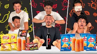 مين اسرع واحد في اكل النودلز 🍜والشبس 🥔والشرب🍺