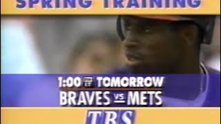 March 28, 1993 Braves vs Mets Spring Training TBS Promo