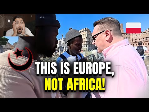 African Migrants START UP With The Wrong European Patriot - Dominik Tarczyński
