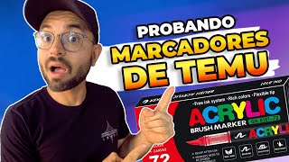 Marcadores Acrílicos de Temu 👨‍🎨 ¿Valen la pena? - Acrylic Markers Guangna