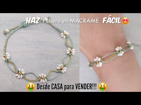 Como hacer PULSERA FÁCIL Y RÁPIDO EN MACRAMÉ | PULSERA EN MACRAMÉ PARA PRINCIPIANTES