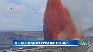 YouTube video thumbnail: Kilauea's 50th Episode Ends After 7-Hour Eruption