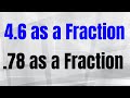 Converting Decimals to Fractions