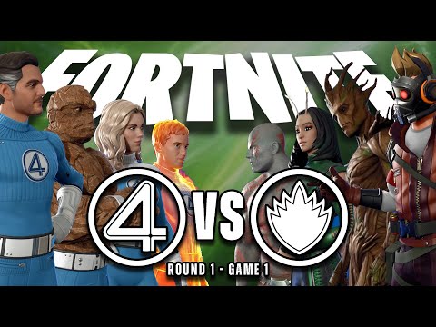 Fantastic 4 vs Guardians of the Galaxy in Fortnite | Round 1 - Game 1
