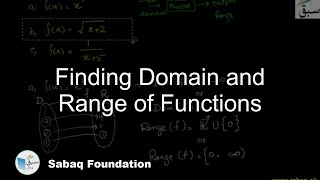 Finding Domain and Range of Functions
