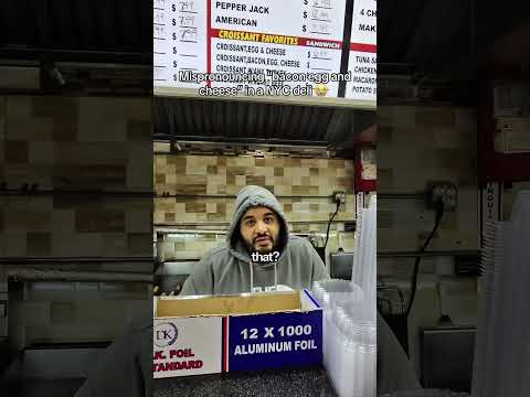 Mispronouncing bacon egg and cheese